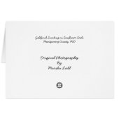 Goldfinch und Sonnenblumen - Blankokarte (Rückseite Horizontal)