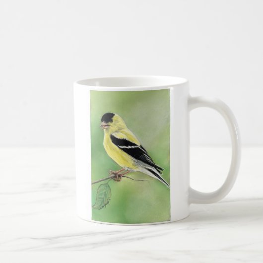 "Goldfinch-Vogel-Kunst-Tasse Kaffeetasse (Rechts)