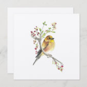 Goldfinch Watercolor Bird (Vorne/Hinten)