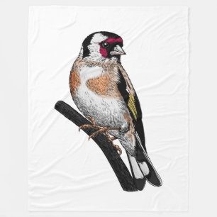 Goldfinch zeichnend fleecedecke
