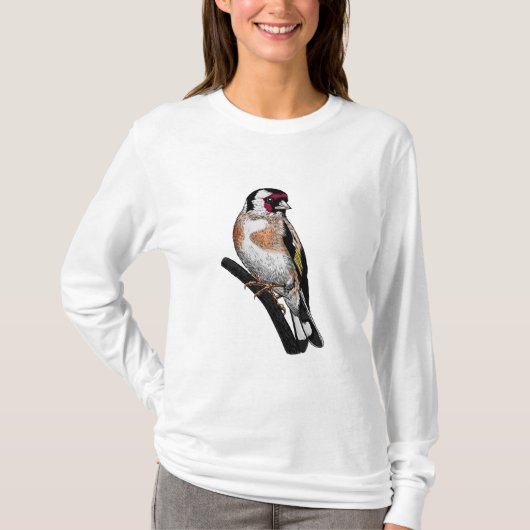 Goldfinch zeichnend T-Shirt (Vorderseite)