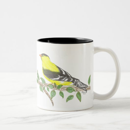 Goldfinch Zwei-Tone-Tasse Zweifarbige Tasse (Rechts)
