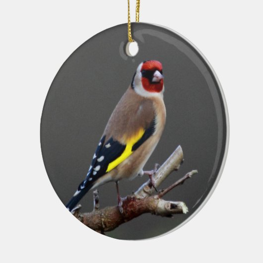 Goldfinchvogel Keramik Ornament (Links)