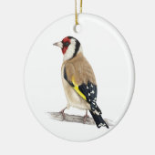 Goldfink-Vogel Keramik Ornament (Links)