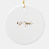 Goldfink-Vogel Keramik Ornament (Hinten)