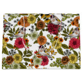 Goldfinken im Garten Große Geschenktüte (Vorderseite)