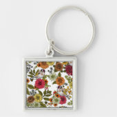 Goldfinken im Garten Schlüsselanhänger (Vorne)