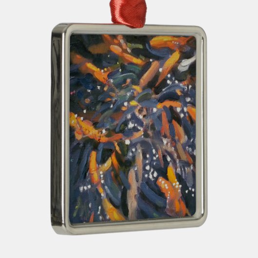 Goldfisch 2010 silbernes ornament (Rechts)