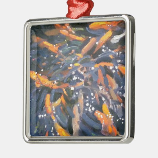 Goldfisch 2010 silbernes ornament (Links)