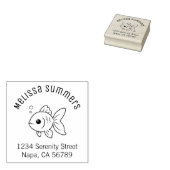 Goldfisch-Adresse Gummistempel (Stempel)