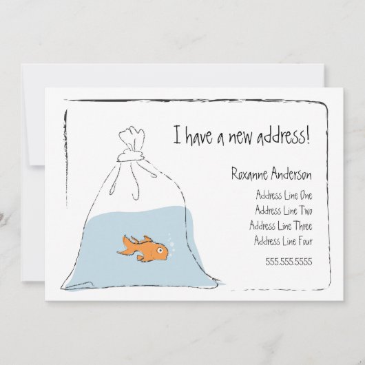 Goldfisch Ankündigung über neue Zuhause (Vorderseite)