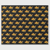 Goldfisch auf schwarz geschenkpapier (Flach)