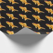 Goldfisch auf schwarz geschenkpapier (Ecke)