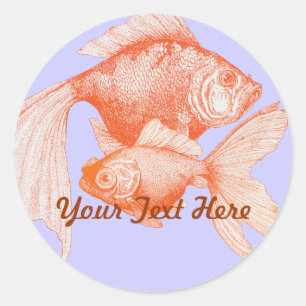 Goldfisch-Aufkleber Runder Aufkleber