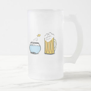 Goldfisch-Bier-Frostglas Mattglas Bierglas