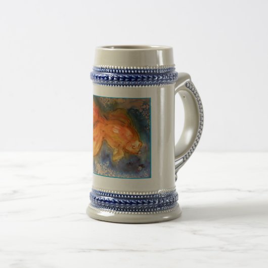 Goldfisch! Bier Stein! Bierglas (VorderseiteRechts)