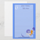 Goldfisch-Briefpapier Briefpapier (Vorne/Hinten)