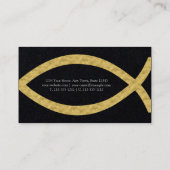 Goldfisch Christliche Fische Religiös Visitenkarte (Rückseite)