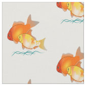 Goldfisch-Druck-Entwurfsgewebe Stoff (Nahaufnahme)