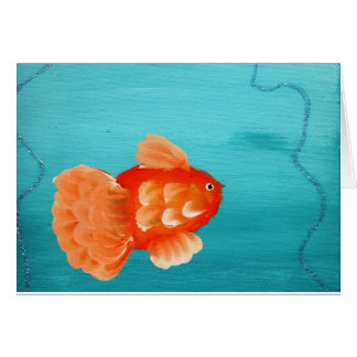 GOLDFISCH EINE SCHWIMMEN-KARTE