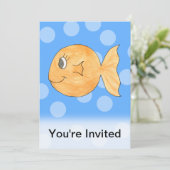 Goldfisch. Einladung (Stehend Vorderseite)