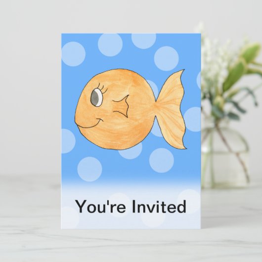 Goldfisch. Einladung (Stehend Vorderseite)