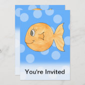 Goldfisch. Einladung (Vorne/Hinten)