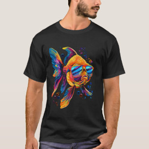 Goldfisch Fisch Sonnenbrille Popart T-Shirt