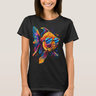 Goldfisch Fisch Sonnenbrille Popart T-Shirt
