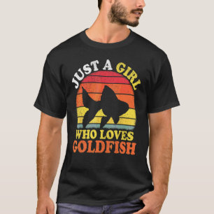 Goldfisch Fisch Vintage Nur Ein Mädchen Das Goldfi T-Shirt
