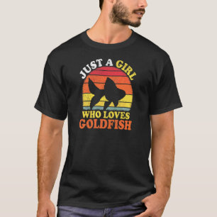 Goldfisch Fisch Vintage Nur Ein Mädchen Das Goldfi T-Shirt