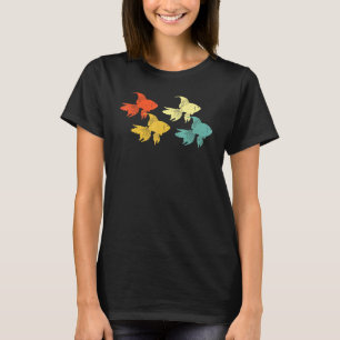 Goldfisch Fisch Wasser Tier Liebe Retro T-Shirt