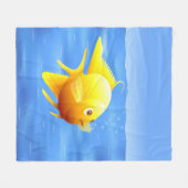 Goldfisch Fleecedecke (Vorderseite (Horizontal))