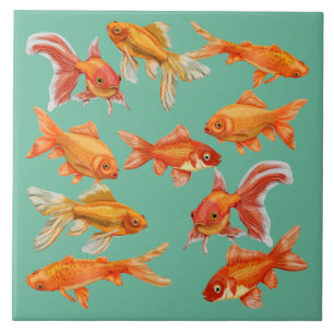 Goldfisch Fliese