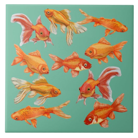 Goldfisch Fliese (Vorderseite)