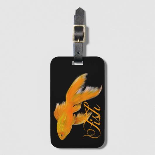Goldfisch Gepäckanhänger (Vorderseite Vertikal)