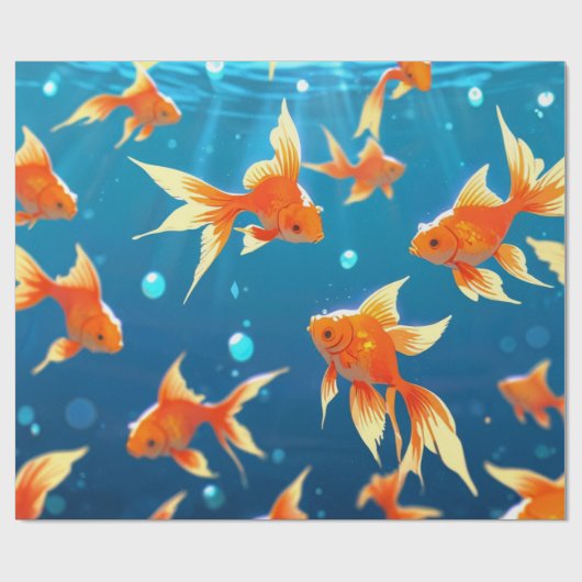 Goldfisch Geschenkpapier (Flach)