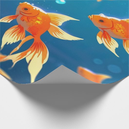 Goldfisch Geschenkpapier (Ecke)