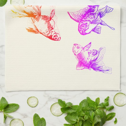 Goldfisch Geschirrtuch (Gefaltet)