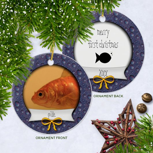 Goldfisch ・ Goldfish ・ Fishy's First Christmas Keramik Ornament