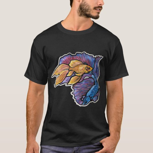 Goldfisch & Halfmoon Betta Fisch 1 T-Shirt (Vorderseite)