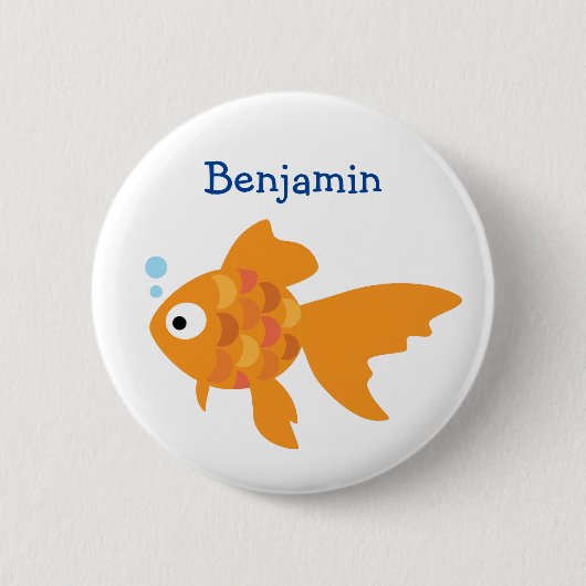 Goldfisch-Illustration Button (Vorderseite)