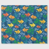 Goldfisch im Aquarium Geschenkpapier (Flach)