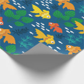 Goldfisch im Aquarium Geschenkpapier (Ecke)