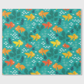 Goldfisch im Aquarium Geschenkpapier (Flach)