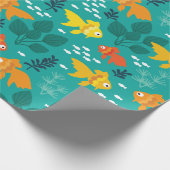 Goldfisch im Aquarium Geschenkpapier (Ecke)