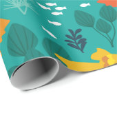 Goldfisch im Aquarium Geschenkpapier (Rolleneckpunkt)