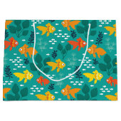 Goldfisch im Aquarium Große Geschenktüte (Vorderseite)