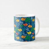 Goldfisch im Aquarium Kaffeetasse (VorderseiteRechts)
