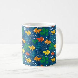 Goldfisch im Aquarium Kaffeetasse